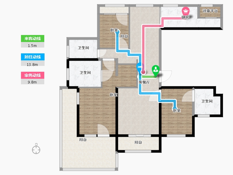 河北省-保定市-安泰首府-169.17-户型库-动静线