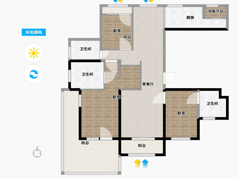 河北省-保定市-安泰首府-169.17-户型库-采光通风