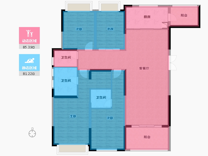 重庆-重庆市-阳光城天澜道11号-150.30-户型库-动静分区