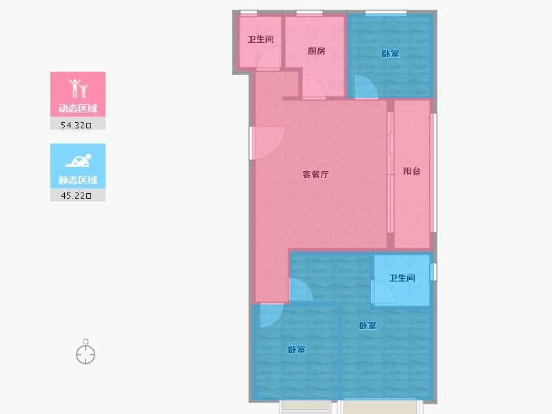 河北省-邯郸市-泽信云樾天著-90.00-户型库-动静分区