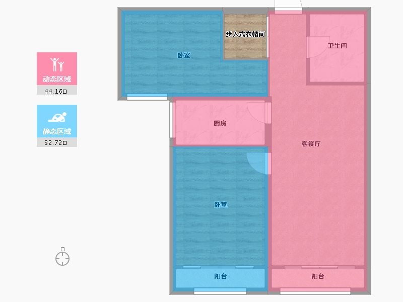 河北省-保定市-金泰春风里-71.90-户型库-动静分区