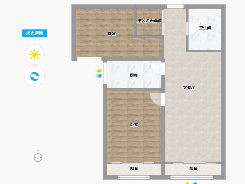 河北省-保定市-金泰春风里-71.90-户型库-采光通风