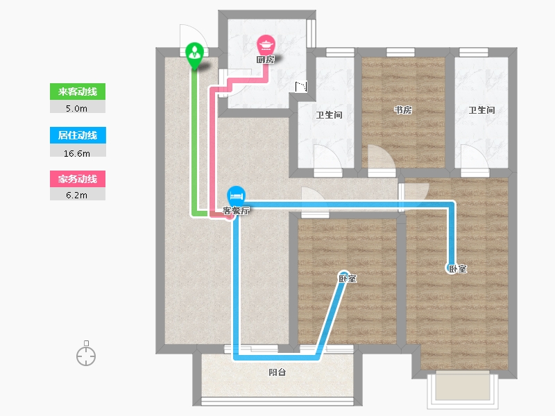 河北省-廊坊市-融创翡丽壹號-80.69-户型库-动静线