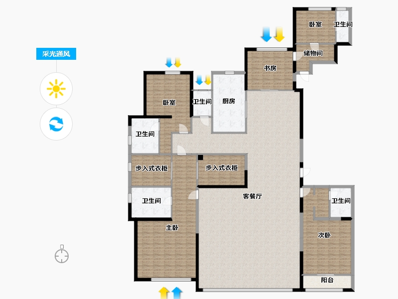 山西省-太原市-润景•园著-304.06-户型库-采光通风