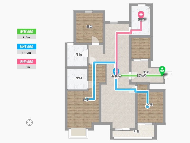 河北省-廊坊市-融创翡丽壹號-97.88-户型库-动静线