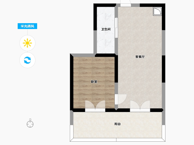 河北省-张家口市-富龙四季小镇-54.91-户型库-采光通风