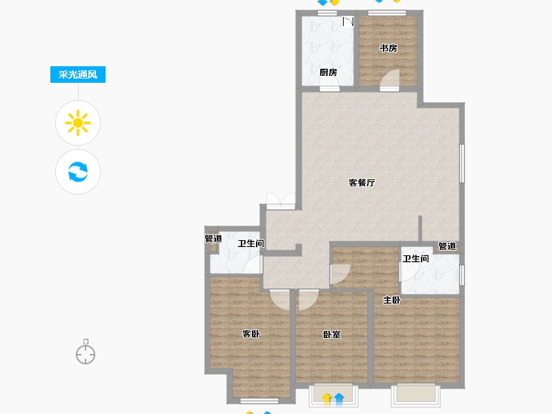 山西省-太原市-海尔产城创国际广场-138.00-户型库-采光通风