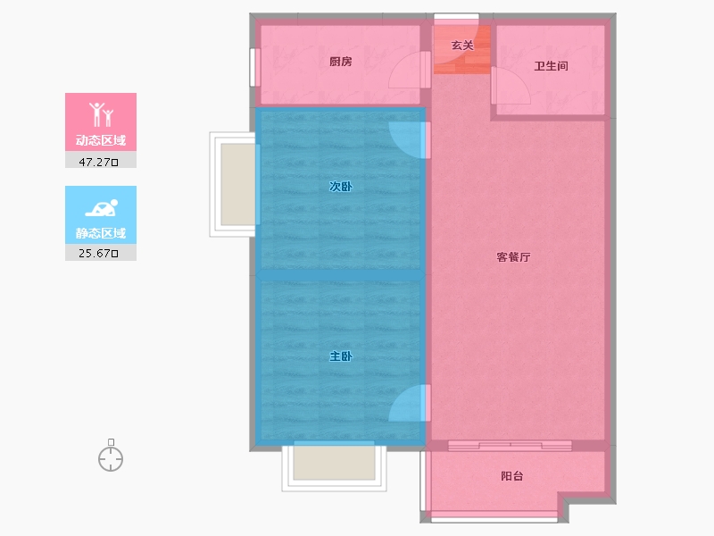 河北省-唐山市-富丽国际-65.51-户型库-动静分区