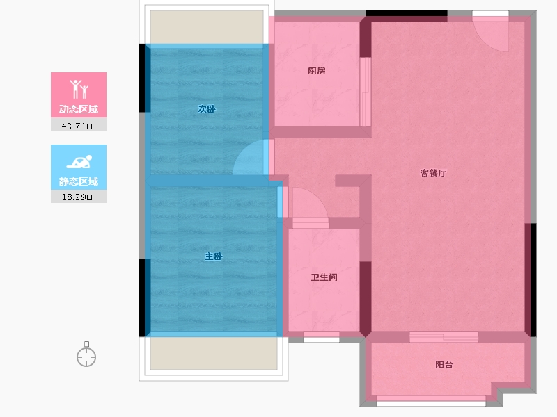 贵州省-贵阳市-中铁我山-54.18-户型库-动静分区