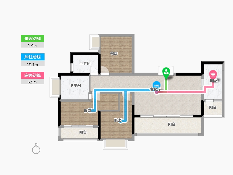 四川省-成都市-禹通宝誉府-101.98-户型库-动静线