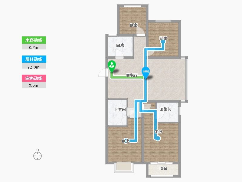 山西省-太原市-望府-104.00-户型库-动静线