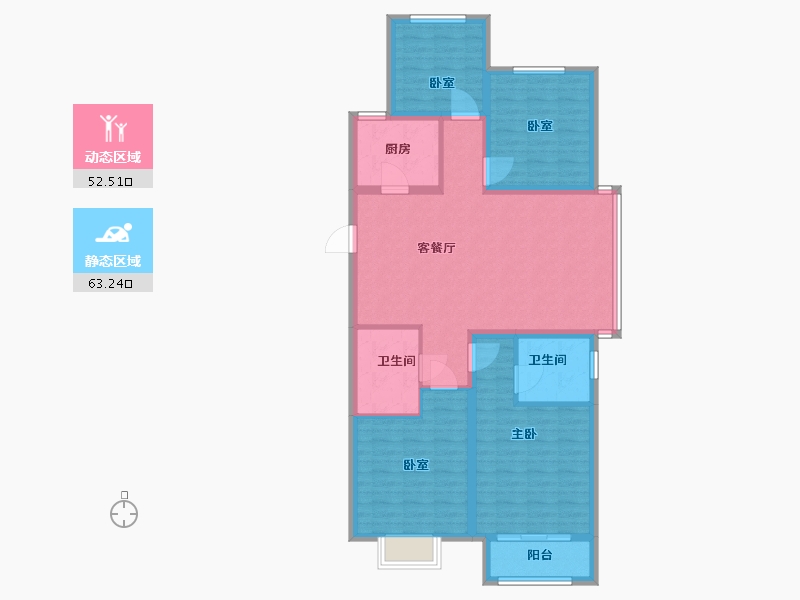 山西省-太原市-望府-104.00-户型库-动静分区