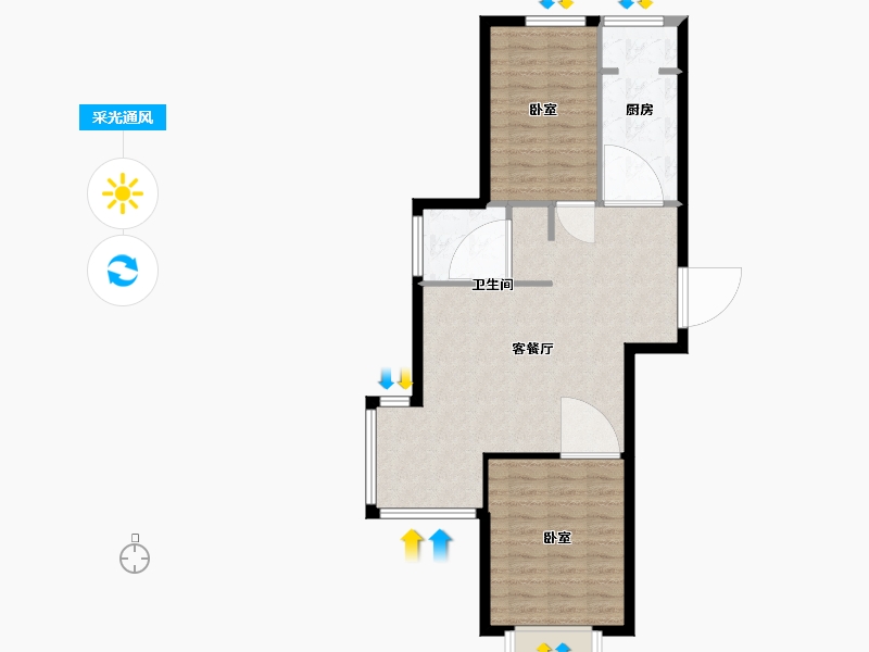 河北省-保定市-太阳城-72.39-户型库-采光通风