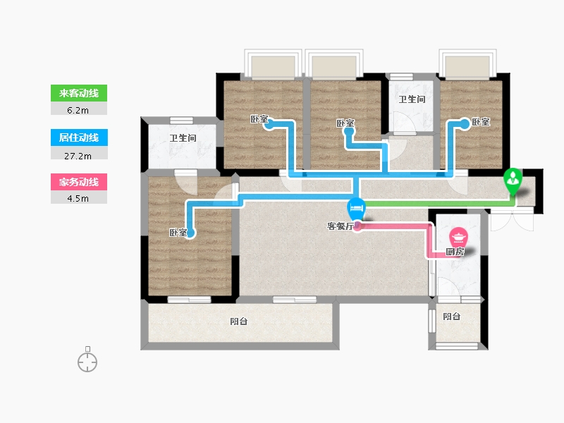 四川省-成都市-天骄府-92.93-户型库-动静线