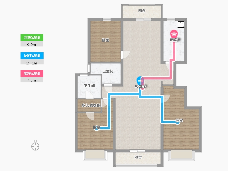 山西省-太原市-德元府-130.67-户型库-动静线