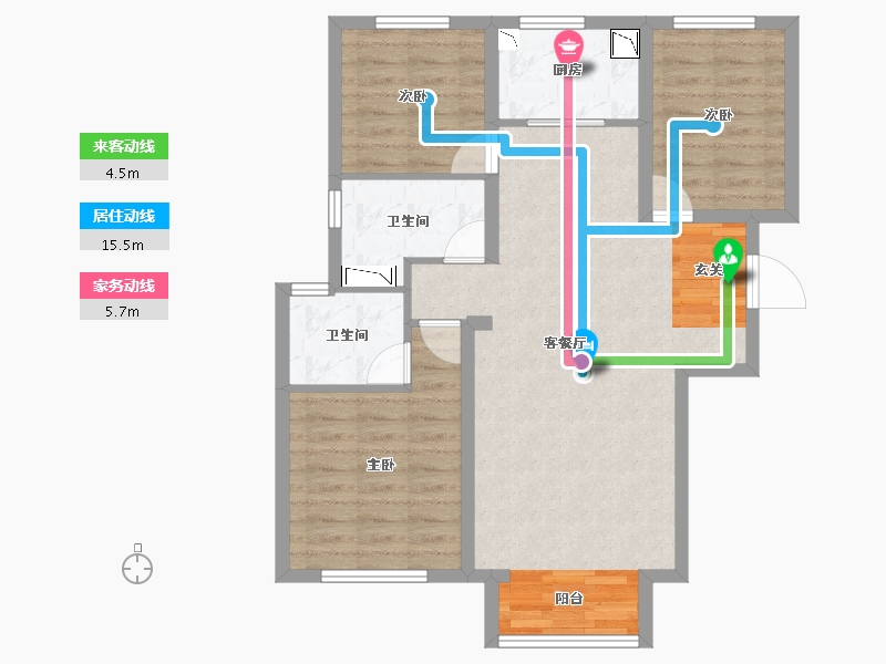 河北省-唐山市-融创唐庭壹号-81.11-户型库-动静线