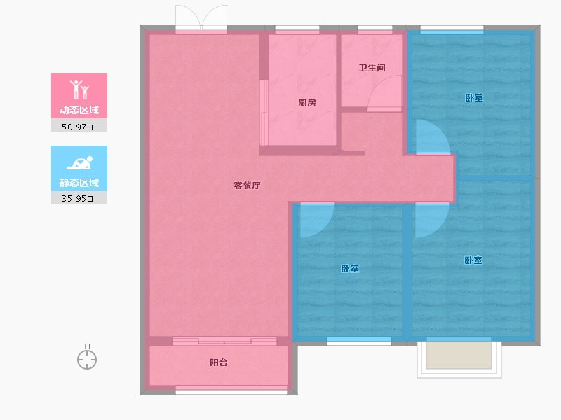 河北省-邯郸市-荣盛荣景园-78.00-户型库-动静分区