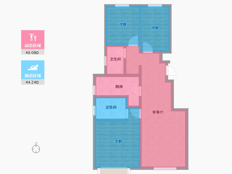 河北省-承德市-承德铂悦澜山-82.00-户型库-动静分区