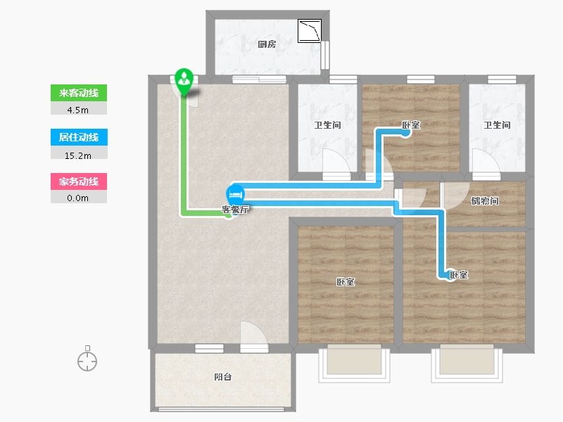 山西省-太原市-德元府-79.94-户型库-动静线