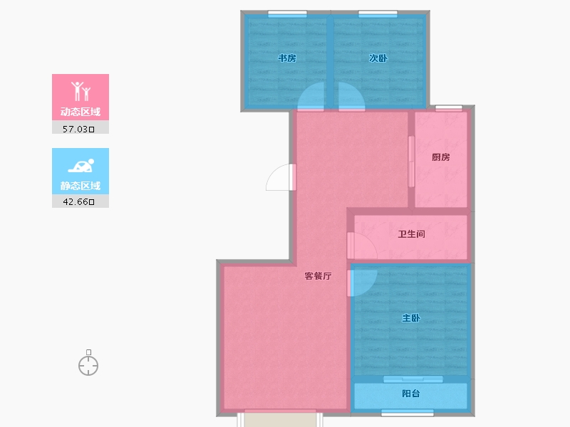 河北省-承德市-德润庄园二期-晟珑家轩-88.88-户型库-动静分区