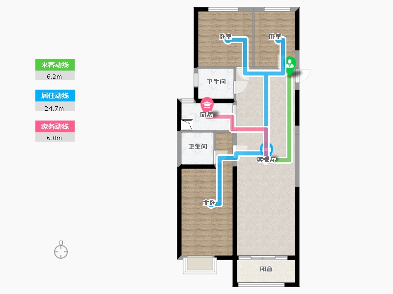 山西省-太原市-晋中碧桂园-93.62-户型库-动静线