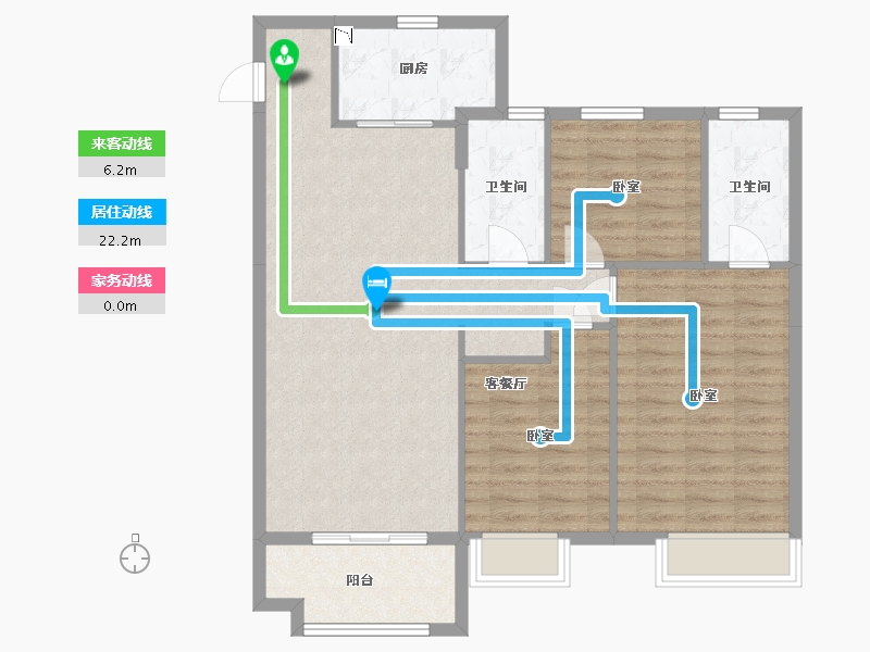 河北省-沧州市-保利拉菲公馆-95.37-户型库-动静线