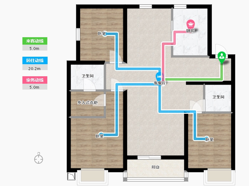 山西省-太原市-逍邦Art Life-94.55-户型库-动静线