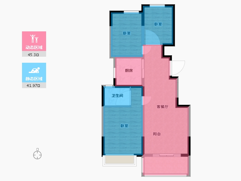 河北省-廊坊市-佳兆业·悦峰·群贤苑-78.00-户型库-动静分区