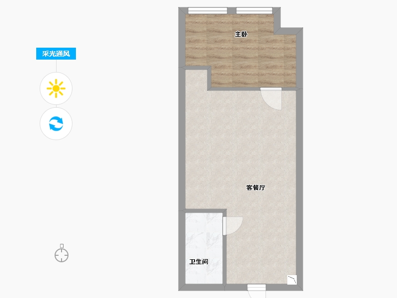 山西省-太原市-聚瑞星城-40.00-户型库-采光通风