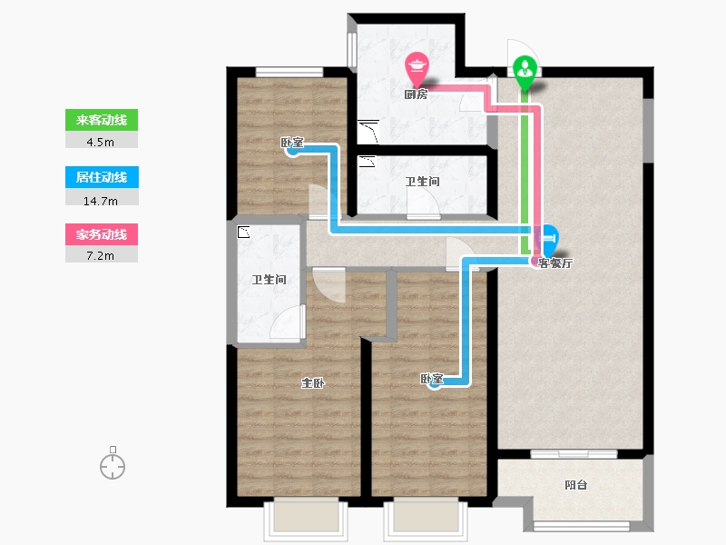 山西省-太原市-融创长风壹號-102.00-户型库-动静线