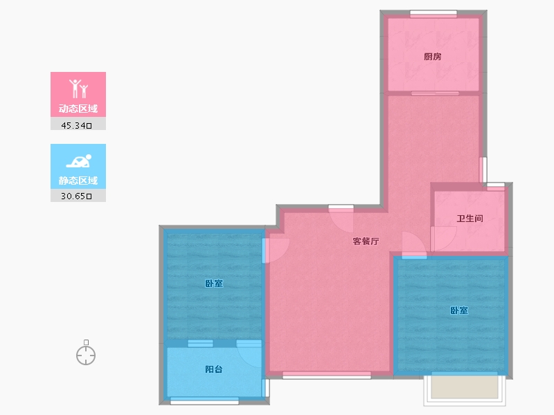 河北省-沧州市-沧兴·海兴一品-67.20-户型库-动静分区