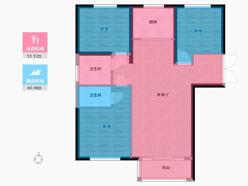 河北省-保定市-卓悦城-86.99-户型库-动静分区