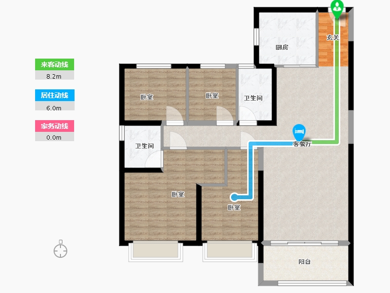 山西省-太原市-碧桂园玖玺臺-118.84-户型库-动静线