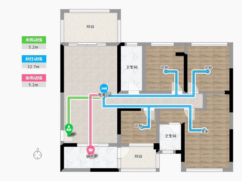 广西壮族自治区-桂林市-安厦恒安上城-104.68-户型库-动静线