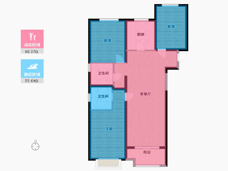 山西省-太原市-融创长风壹號-110.00-户型库-动静分区