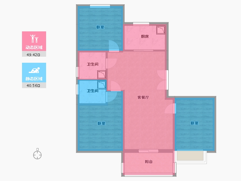 河北省-沧州市-荣盛锦绣学府-79.31-户型库-动静分区