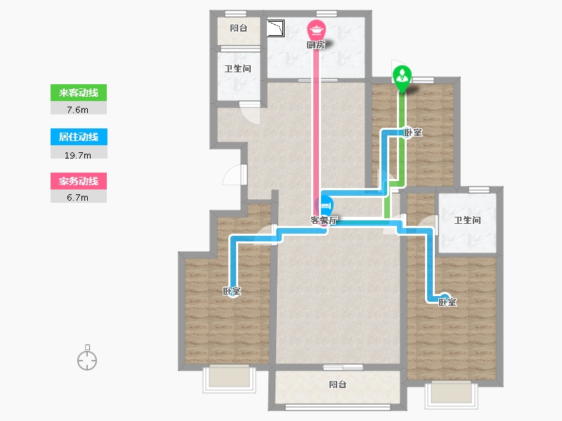 山西省-太原市-德元府-120.50-户型库-动静线