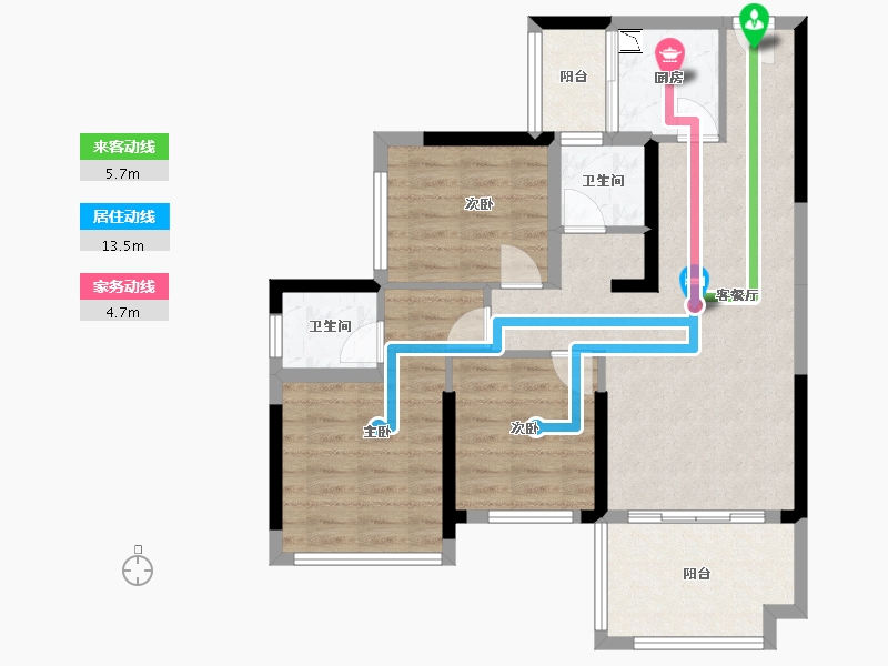 广西壮族自治区-桂林市-安厦恒安上城-78.55-户型库-动静线