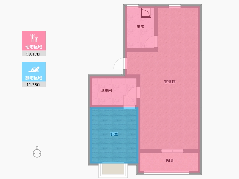 山西省-太原市-德元府-63.70-户型库-动静分区