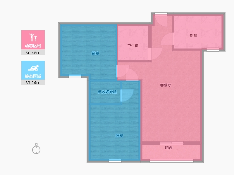 山西省-太原市-中格·云景小镇-75.14-户型库-动静分区