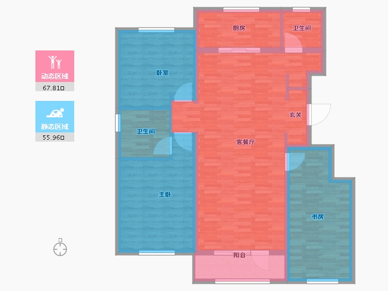 河北省-唐山市-水山蘭园-112.00-户型库-动静分区