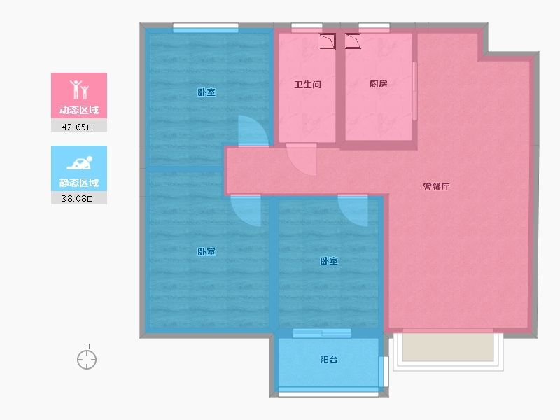 河北省-沧州市-荣盛锦绣学府-71.17-户型库-动静分区