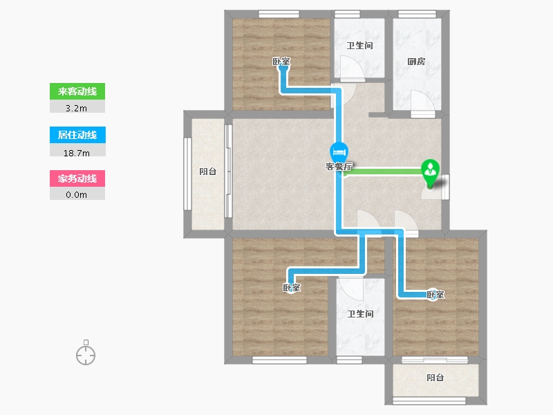 山西省-太原市-东润国际4期-79.31-户型库-动静线