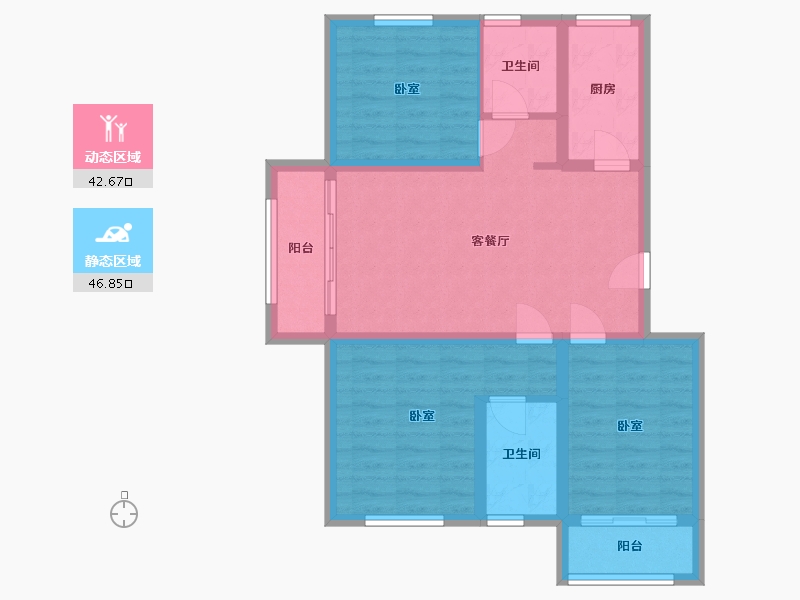 山西省-太原市-东润国际4期-79.31-户型库-动静分区