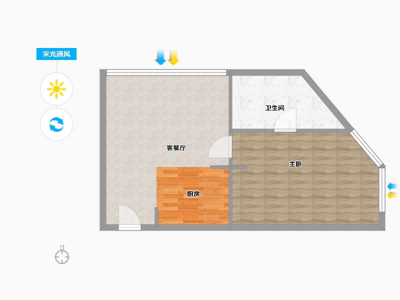 山西省-太原市-米墅-58.60-户型库-采光通风