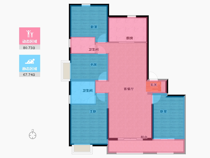 山西省-太原市-保利心语-135.00-户型库-动静分区