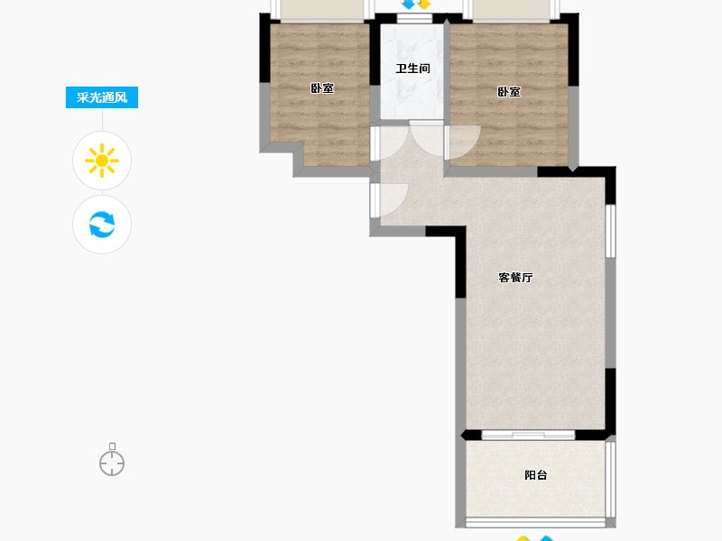 云南省-保山市-华侨城·梦幻腾冲国际温泉度假小镇-54.00-户型库-采光通风