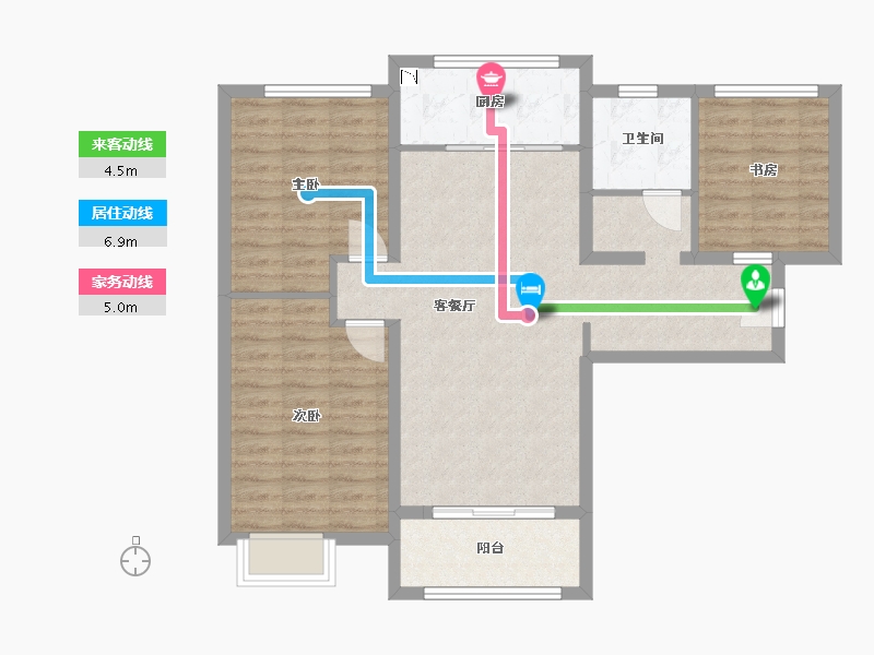 山西省-太原市-大同富力城-88.37-户型库-动静线