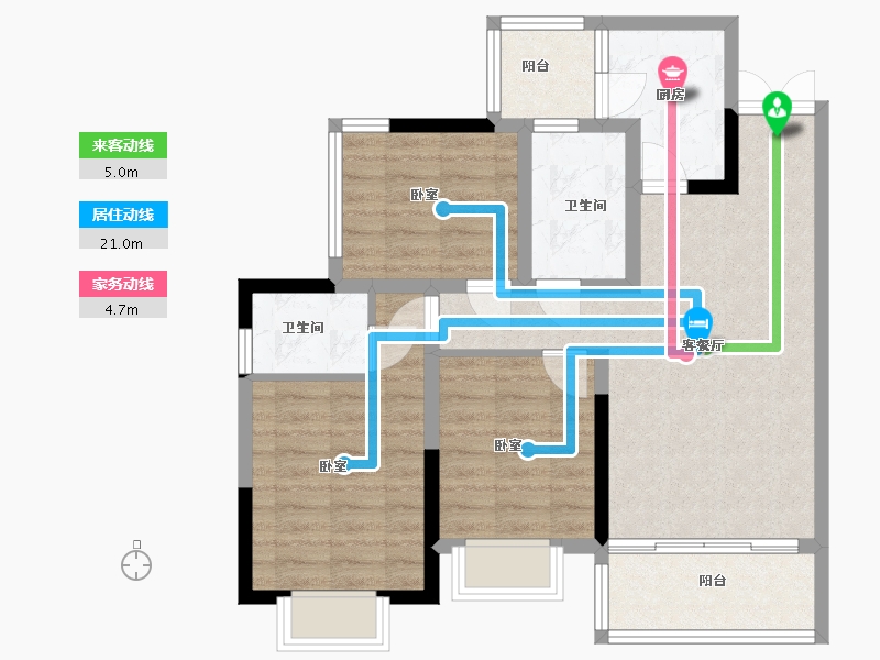 四川省-成都市-天骄府-78.06-户型库-动静线