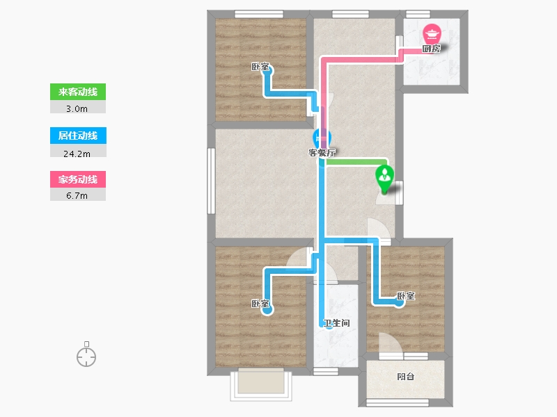 河北省-沧州市-建新梧桐墅-75.46-户型库-动静线